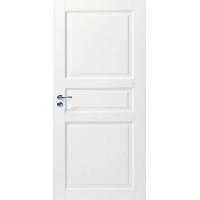 Дверь филенчатая Иоганна, массив сосны, 3-х филенчатая, белая, Россия