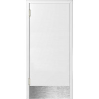 Влагостойкая композитная пластиковая маятниковая дверь, гладкая, белая