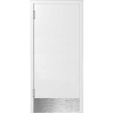 По материалу дверей,Влагостойкая композитная пластиковая маятниковая дверь, гладкая, белая
