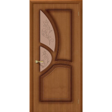 По материалу дверей,Дверь Шпонированная Греция бронзовое художественное, орех