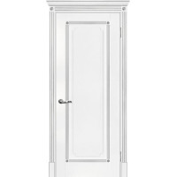 Дверь Мариам Флоренция-1 ПГ, Экошпон, Белый патина серебро