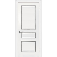 Дверь Мариам Мурано-2 ДГ, Магнолия, Белый патина серебро