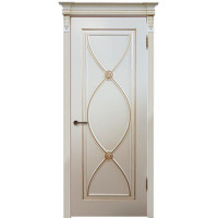Дверь межкомнатная классическая, Фламенко ПГ, Эмаль тон RAL 9001 патина золото