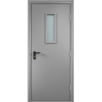 Противопожарная дверь ГОСТ Р 53307-2009, Ei 30 мин./32 dB, остекленная, серый
