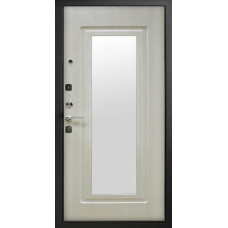 Входные двери,Дверь Титан Мск, Царское зеркало - Черный муар / Белый ясень