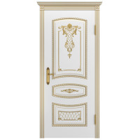 Ульяновские двери, Соната B-3 ДГ, эмаль белая патина золото