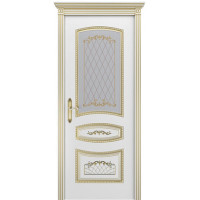 Ульяновские двери, Соната B-3 ДО, эмаль белая патина золото