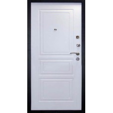 Входные двери,Входная металлическая дверь, К-8, Черный шелк / Белый матовый