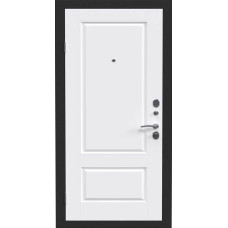 Входные двери,Входная металлическая дверь, Премьер Аккорд А-15, Черное серебро / Эмаль белая