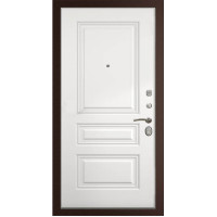 Входная металлическая дверь, Премьер Трио Грейс, Черное серебро / Эмаль белая
