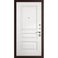 Входные двери,Входная металлическая дверь, Премьер Трио Грейс, Антик медь / Эмаль белая