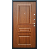 Входная металлическая дверь Титан Мск Византия, Черный шелк / Золотой дуб 3D