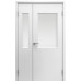 Дверь PSD пластиковая влагостойкая ДО, двустворчатая, композитный ПВХ, цвет белый