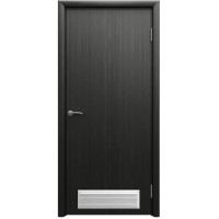 Дверь PSD пластиковая влагостойкая с вентиляционной решеткой, композитный ПВХ, цвет венге