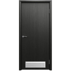 По материалу дверей,Дверь пластиковая влагостойкая с вентиляционной решеткой, композитный ПВХ, цвет венге