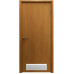 Дверь PSD пластиковая влагостойкая с вентиляционной решеткой, композитный ПВХ, цвет миланский орех