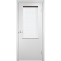 Дверь финская РФ с четвертью, крашенная, остекленная ст-56, белая