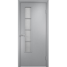 Финские двери,Финская дверь Olovi, окрашенная с четвертью, остекленная ст-05, серая RAL 7040