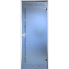 Системы открывания,Стеклянная дверь София с матовым бесцветным стеклом с гравировкой