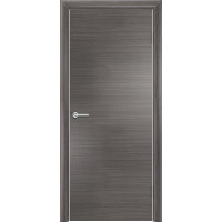 Дверь межкомнатная Q-гладкая, экошпон с алюминиевой кромкой, серый