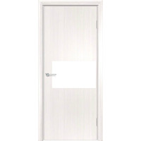 Дверь межкомнатная G-5, ПВХ премиум, лакобель белый, лиственница беленая