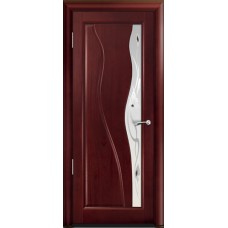 По производителю,Ульяновская дверь Ирэн, красное дерево, стекло бронзовое
