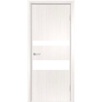 Дверь межкомнатная G-12, ПВХ премиум, лакобель белый, лиственница беленая