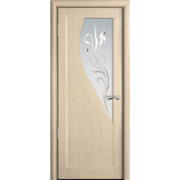 Ульяновская дверь Яна, беленый дуб, стекло бронза