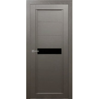 Межкомнатная дверь Т-1 ДО черный лакобель, Renolit, серый камень