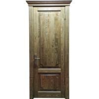 Дверь межкомнатная БД Империал-19 ПГ, орех коричневая патина, массив дуба