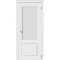 Дверь межкомнатная классическая, Квадро-2, ДО, эмаль белая