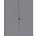 Дверь PSD пластиковая влагостойкая, двустворчатая, композитный ПВХ, цвет серый RAL 7035