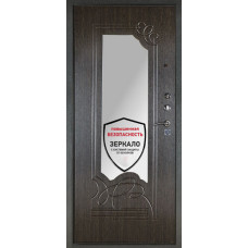 Каталог,Входная уличная металлическая дверь ДА-6, Серебряный антик/ Венге с зеркалом