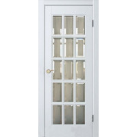 Межкомнатная дверь Прима ДО, массив сосны, эмаль белый жемчуг