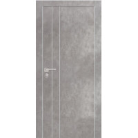 Раменские двери, PX-14, Молдинг, AL кромка хром, серый бетон