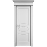 Дверь межкомнатная, Оливия ДГ, Белая эмаль