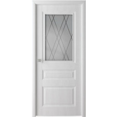 По материалу дверей,Дверь Каскад ПО, ПВХ, Белый ясень