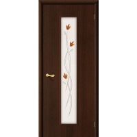 Дверь Ламинированная модель 24 Х рисунок, венге