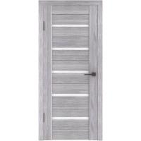 Межкомнатная дверь экошпон Line 1 White Gloss, Grey
