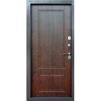 Входная металлическая дверь, Сибирь Термо, черный шоколад/ тиковое дерево