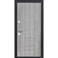 Дверь Титан Мск - Lux-3 B, Cеребрянный антик/ ПВХ 10 мм. панель 259 дуб с пилением