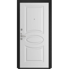 Входные двери,Дверь Титан Мск - Lux-3 B, Cеребрянный антик/ Эмаль 16 мм. панель L-1, белый