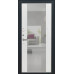 Дверь Титан Мск - Lux-3 B, Cеребрянный антик/ ПВХ 16 мм. панель Алиса ясень белый
