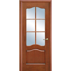 Каталог,Ярославские двери Модель 782 ПО решетка стекло 1, красное дерево (светлый)