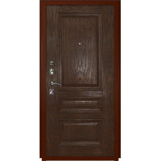 Каталог,Дверь Титан Мск - Lux-3 B, Cеребрянный антик/ Панель шпонированная Фараон-2, мореный дуб темный