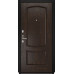 Дверь Титан Мск - Lux-3 B, Cеребрянный антик/ Панель шпонированная Лаура-2, мореный дуб темный