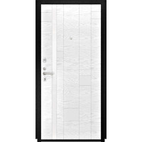 Дверь Титан Мск - Lux-3 B, Cеребрянный антик/ Панель шпонированная Арт-1 ясень белая эмаль