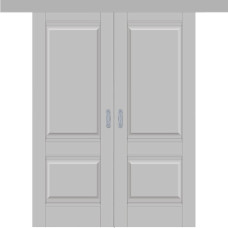 Каталог,Дверь купе двустворчатая, Profil Doors 1 U манхэттен, глухая