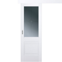 Дверь купе одностворчатая, Profil Doors 2 U аляска, остекленная