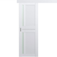 Дверь купе одностворчатая, Profil Doors 19 U аляска, остекленная